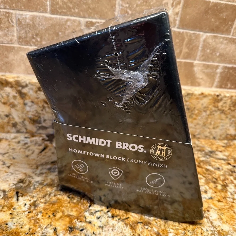Schmidt Bros 12 Slot Hometown Knife Block Ebony Finish New Sealed